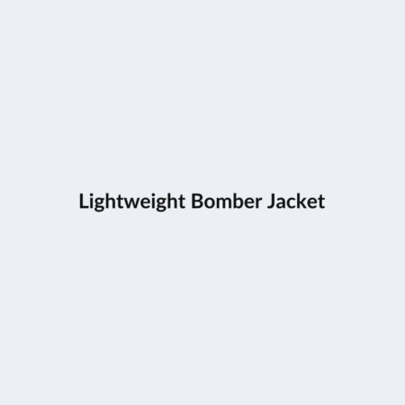 Lightweight Bomber Jacket