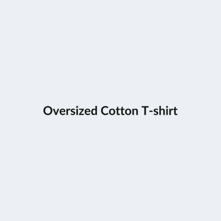 Oversized Cotton T-shirt