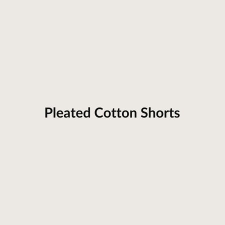 Pleated Cotton Shorts